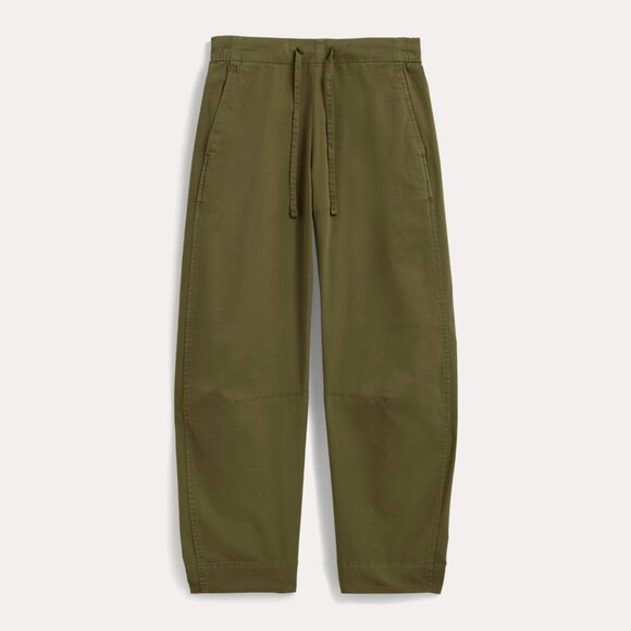 Everlane Women's Easy Barrel Pant in Olive, Size Extra Small, Cotton/Twill - Picture 1 of 4